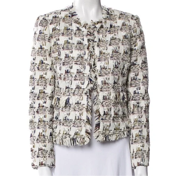 L'Agence Angelina Ivory Tweed Jacket NWT - Picture 7 of 10